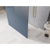 Mexen Kioto Freestanding Shower Wall 120 x 200 cm, Ombre Blue 8 mm, Brushed Gold - 800-120-002-55-46