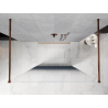 Mexen Kioto freestanding shower panel 110 x 200 cm, blue ombre 8 mm, rose gold - 800-110-002-60-46