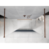 Mexen Kioto Freestanding shower wall 130 x 200 cm, blue ombre 8 mm, rose gold - 800-130-002-60-46