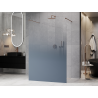 Mexen Kioto freestanding shower screen 120 x 200 cm, blue ombre 8 mm, brushed copper - 800-120-002-65-46