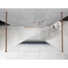 Mexen Kioto freestanding shower wall 150 x 200 cm, blue ombre 8 mm, brushed copper - 800-150-002-65-46