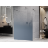 Mexen Kioto freestanding shower wall 110 x 200 cm, blue ombre 8 mm, brushed gun gray - 800-110-002-66-46