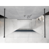 Mexen Kioto freestanding shower wall 120 x 200 cm, blue ombre 8 mm, brushed gun gray - 800-120-002-66-46