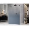 Mexen Kioto freestanding shower wall 100 x 200 cm, blue ombre 8 mm, black - 800-100-002-70-46
