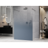 Mexen Kioto freestanding shower wall 140 x 200 cm, blue ombre 8 mm, black - 800-140-002-70-46