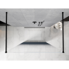 Mexen Kioto freestanding shower wall 130 x 200 cm, ombre blue 8 mm, black - 800-130-002-70-46