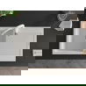 Mexen Leo 1-compartment granite sink with a drip tray and kitchen mixer tap Savita, White - 6501-20-672601-20