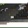 Mexen Leo 1-compartment granite sink with a drip tray and kitchen mixer tap Savita, Black/Silver metallic - 6501-73-672601-50