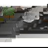 Mexen Leo granite sink, 1-bowl with drainer and Duero kitchen tap, black speckled - 6501-76-671600-70