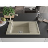Mexen Elias granit sink 1-bowl with drainer and kitchen faucet Duero, beige - 6511-69-671600-69