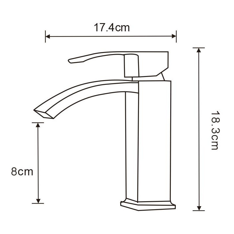 Mexen Libra washbasin faucet, black - 745100-70