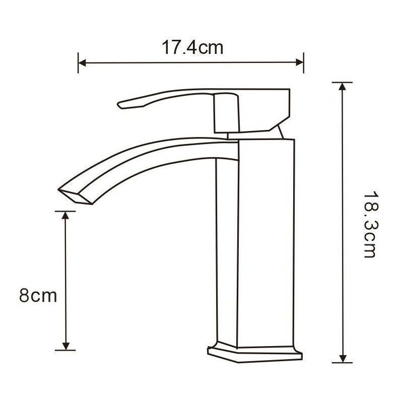 Mexen Libra Washbasin Tap, Black - 745100-70
