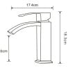 Mexen Libra Washbasin Tap, Black - 745100-70