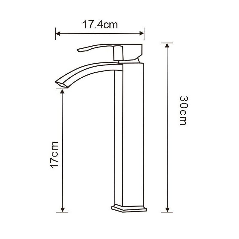 Mexen Libra high washbasin tap, black - 745110-70