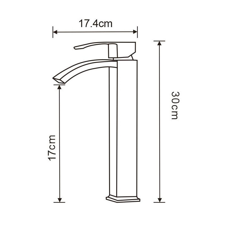 Mexen Libra high washbasin faucet, chrome - 745110-00