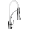 Mexen Aster kitchen mixer, chrome/white - 73450-02