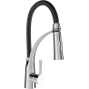 Mexen Aster kitchen faucet, chrome/black - 73450-07