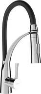 Mexen Aster kitchen faucet, chrome/black - 73450-07