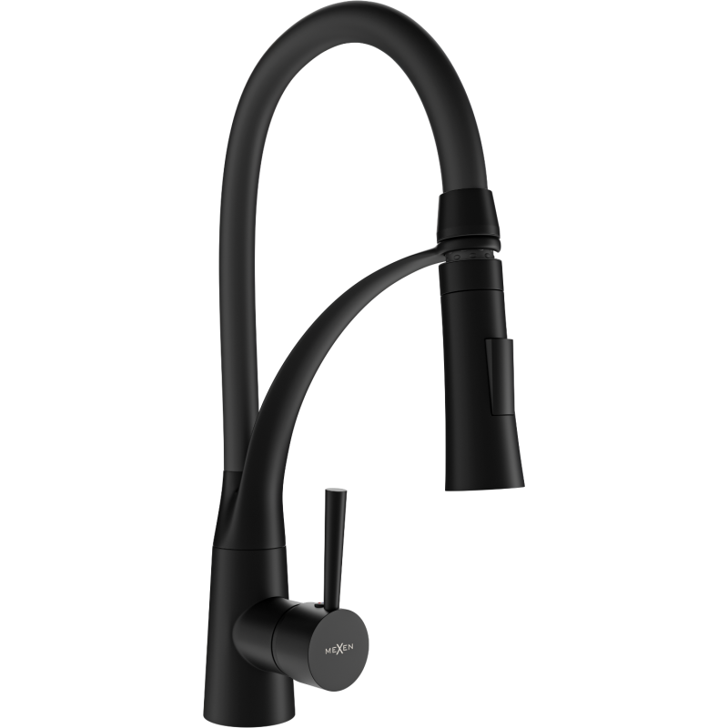 Mexen Aster kitchen tap, black - 73450-70
