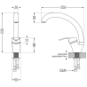 Mexen Rosa kitchen mixer tap, Beige - 670800-69