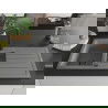 Mexen Andres granite sink 1.5-bowl with drainer and Duero kitchen tap, grey - 6515-71-671600-70-B