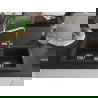 Mexen Mario 2-compartment granite sink with a kitchen mixer tap Duero, Black/Silver metallic - 6504-73-671600-00
