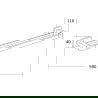 Mexen Asis double towel rack, Black - 7017625-70