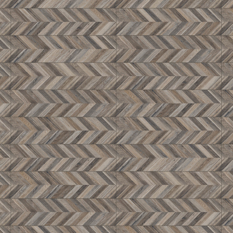 Mexen Native Black Glazed Rectified Porcelain Stoneware, Wood-like Floor-Wall Tile 120 x 30 cm, Carving - TL704-120-030-00