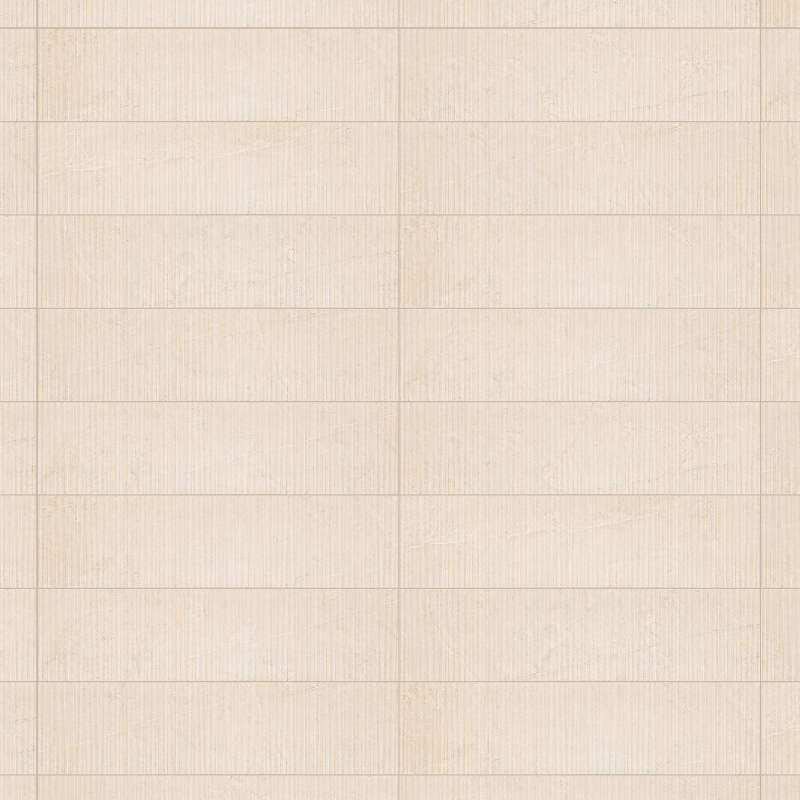 Mexen Flamingo Mayolica Crema glazed rectified porcelain stoneware tile G1, wall tile 120 x 30 cm, carving - TL715-120-030-51