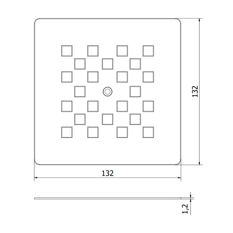 Mexen Stone+ shower tray cover, gold - 44910050