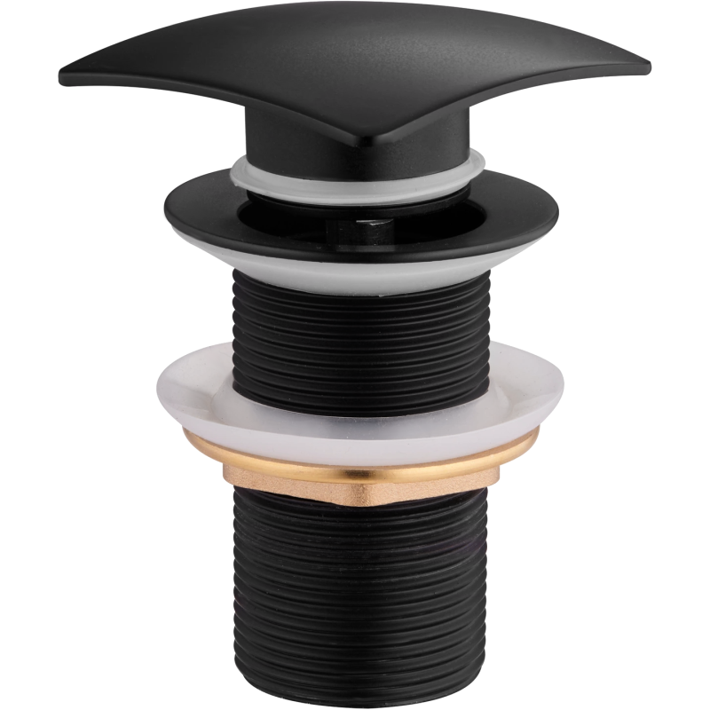 Mexen square click-clack plug, black - 79916-70