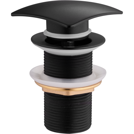 Mexen square click-clack plug, black - 79916-70