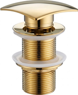 Mexen click-clack square drain, gold - 79916-50