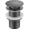 Mexen round click-clack drain, brushed gun gray - 79910-66