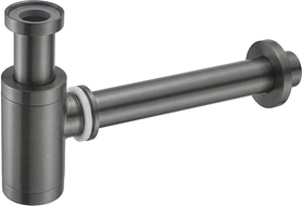 Mexen round semi-siphon for washbasin, brushed gun gray - 79950-66