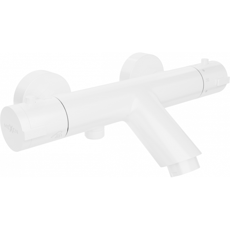 Mexen Kai thermostatic bathtub faucet, white - 77300-20
