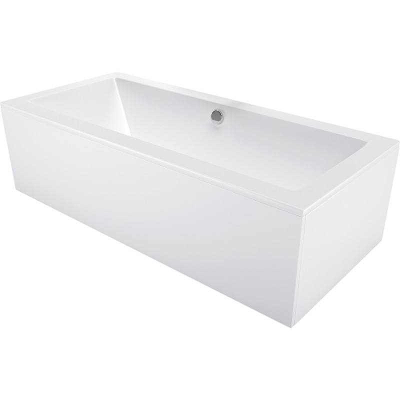 Mexen Cube rectangular bathtub 170 x 75 cm with casing, white - 55051707500X