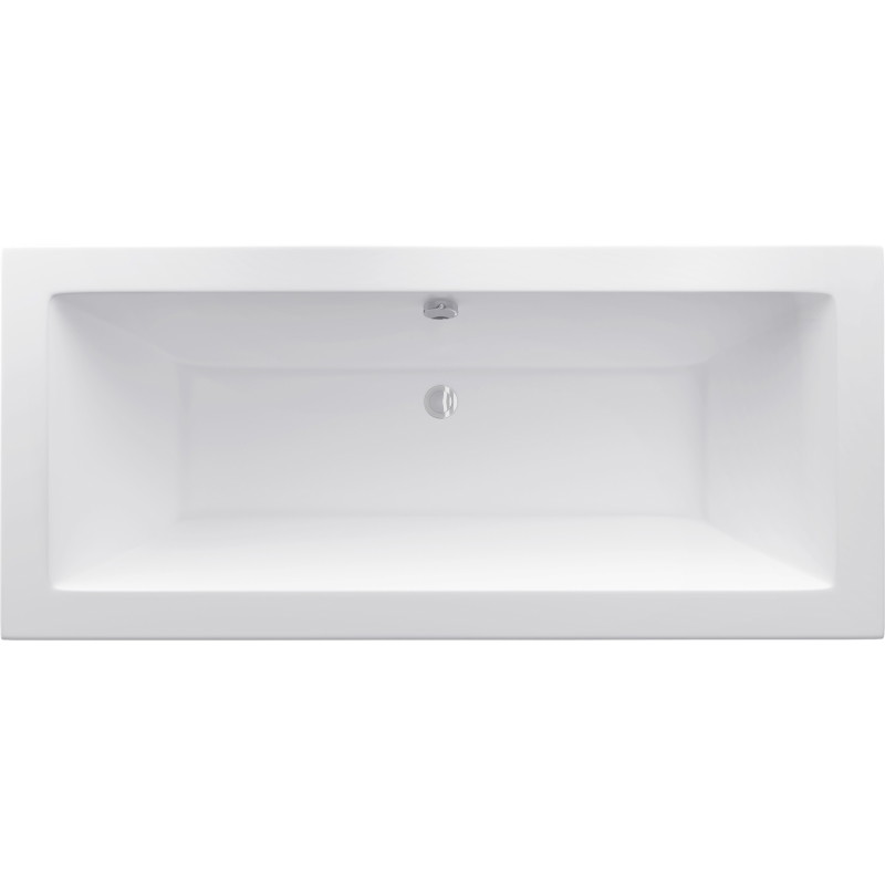 Mexen Cube rectangular bathtub 170 x 75 cm with enclosure, white - 55051707500X