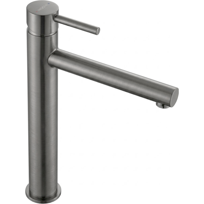 Mexen Elba high washbasin faucet, brushed gun gray - 74110-66