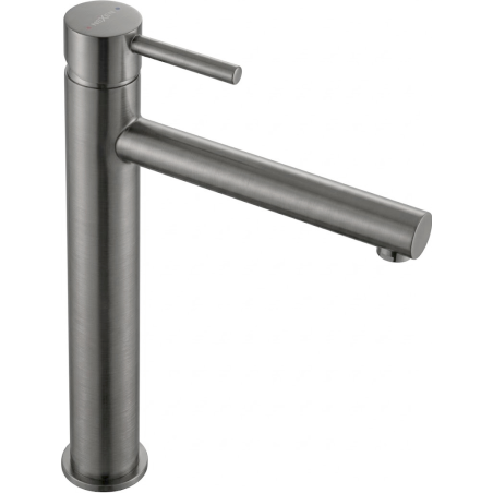 Mexen Elba high washbasin faucet, brushed gun gray - 74110-66