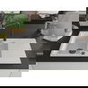 Mexen Matias 1.5-compartment granite sink with a drip tray and kitchen mixer tap Duero, White - 6502-20-671600-70