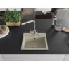 Mexen Milo 1-bowl granite sink with Duero kitchen faucet, beige - 6505-69-671600-00