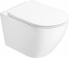 Mexen Lena 2.0 Rimless Tornado toilet bowl with soft-close slim seat, duroplast, glossy white - 3022L4000T