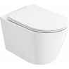 Mexen Rico 2.0 Rimless Tornado WC Bowl with Soft-Close Slim Seat, Duroplast, White Gloss - 3072L4000T