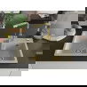 Mexen Tomas 2-compartment granite sink with a kitchen mixer tap Duero, Beige - 6516-69-671600-50