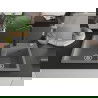 Mexen Tomas 2-compartment granite sink with a kitchen mixer tap Duero, Grey - 6516-71-671600-70