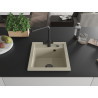 Mexen Vito 1-chamber granite sink with Duero kitchen faucet, beige - 6503-69-671600-70