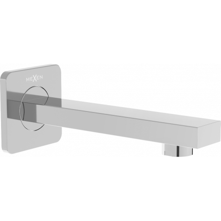 Mexen Cube bathtub wall spout, Chrome - 79370-00