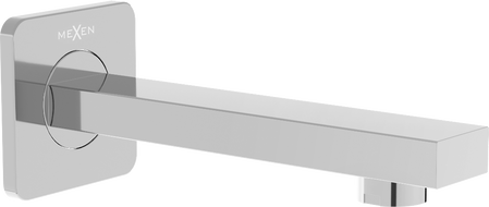 Mexen Cube bathtub wall spout, Chrome - 79370-00