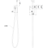 Mexen Elba Concealed bidet faucet with hand shower set, gold - 7599250-50